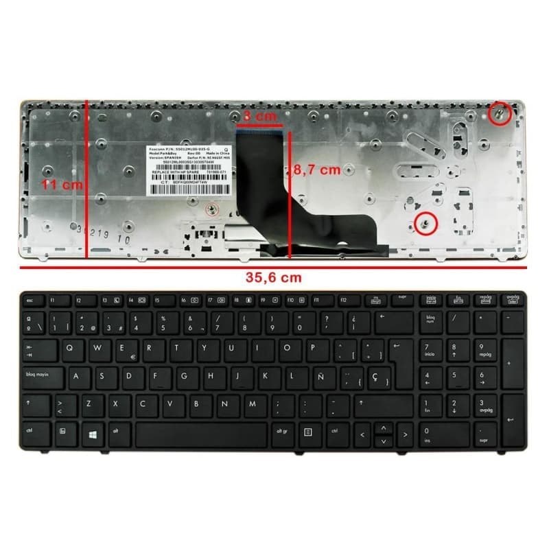 Teclado para Portátil HP EliteBook 8560P ProBook 6560B/6565B/6570B/6575B — image 1