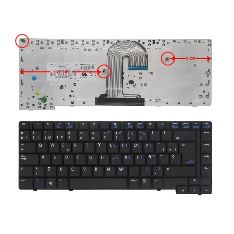 Teclado HP Compaq 6710 6710B 6710S 6715 Layout Português/Espanhol — image 1
