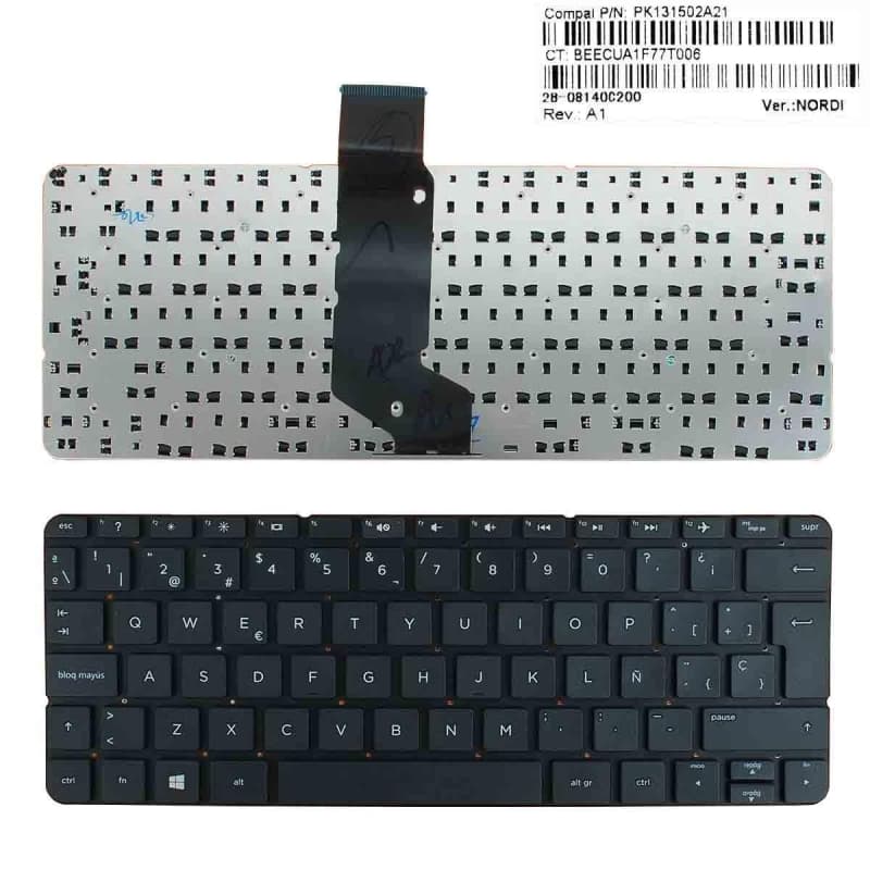 Teclado para Portátil HP Stream 11-D018NS 11-D020NR 11-D020TU Preto — image 1
