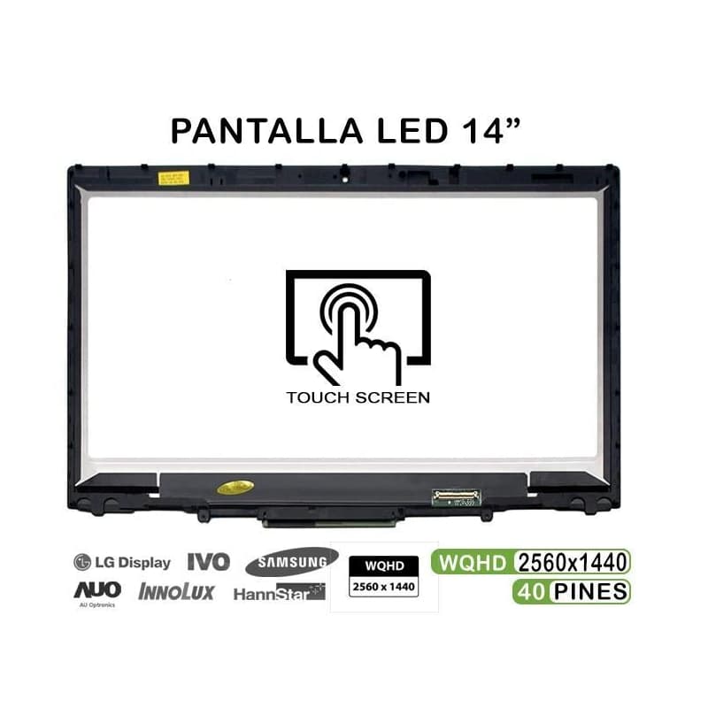 Ecrã Táctil Completo 14" WQHD para Lenovo Thinkpad X1 LP140QH1-SPE1 — image 1